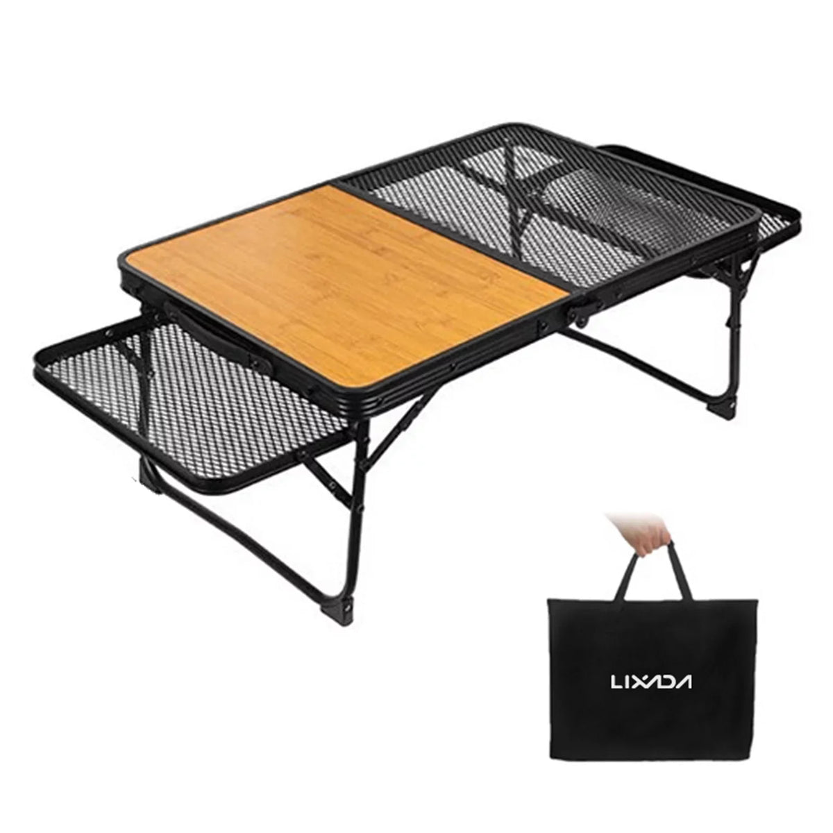 Lixada Folding Camping Table Lightweight Picnic Cooking Station for Convenient Food Prep