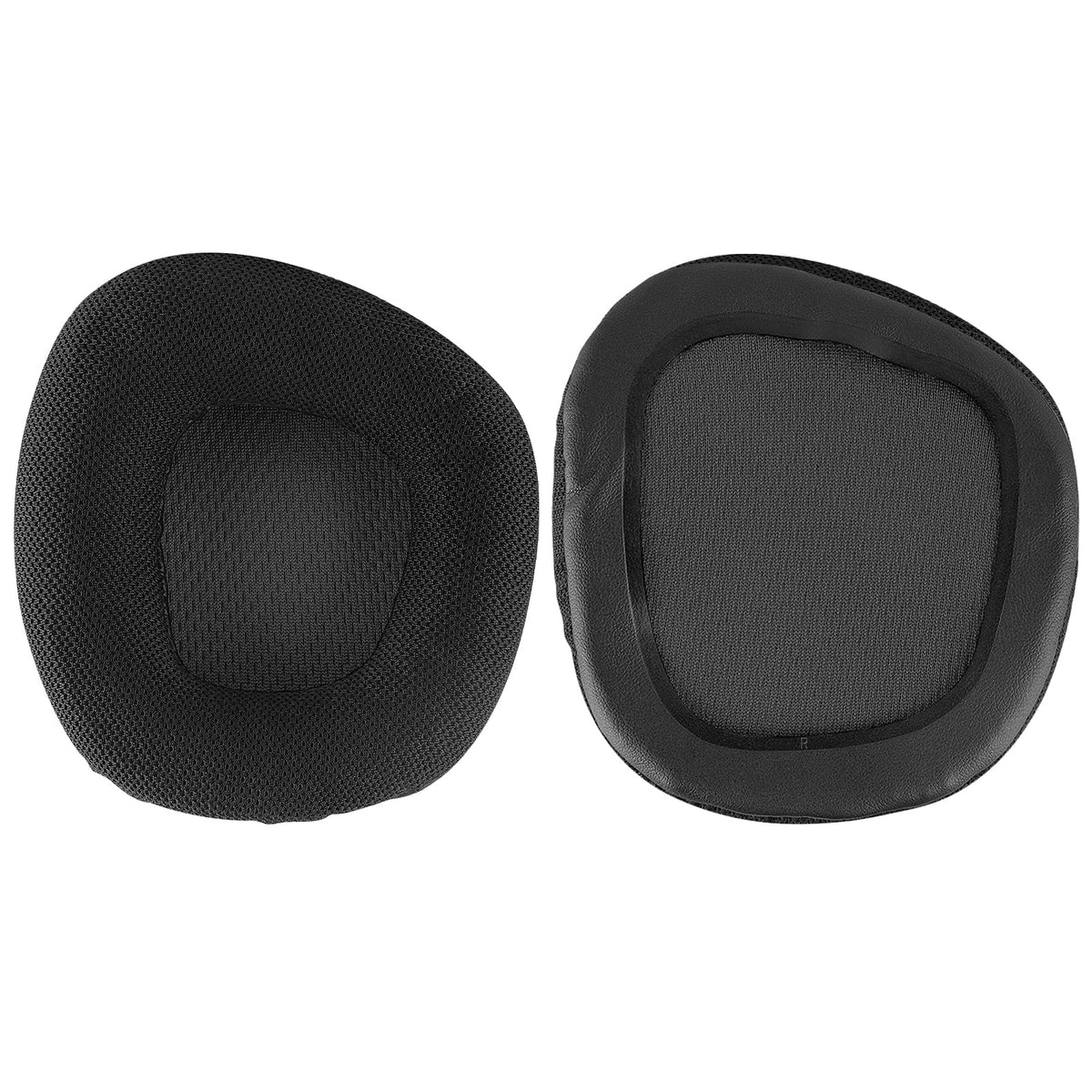 Geekria Comfort Mesh Fabric Replacement Ear Pads for Corsair VOID PRO, Void, Void Pro RGB, Void Pro RGB SE, Void Elite, Void Elite RGB Headphones Ear Cushions, Ear Cups Cover Repair Parts (dark)