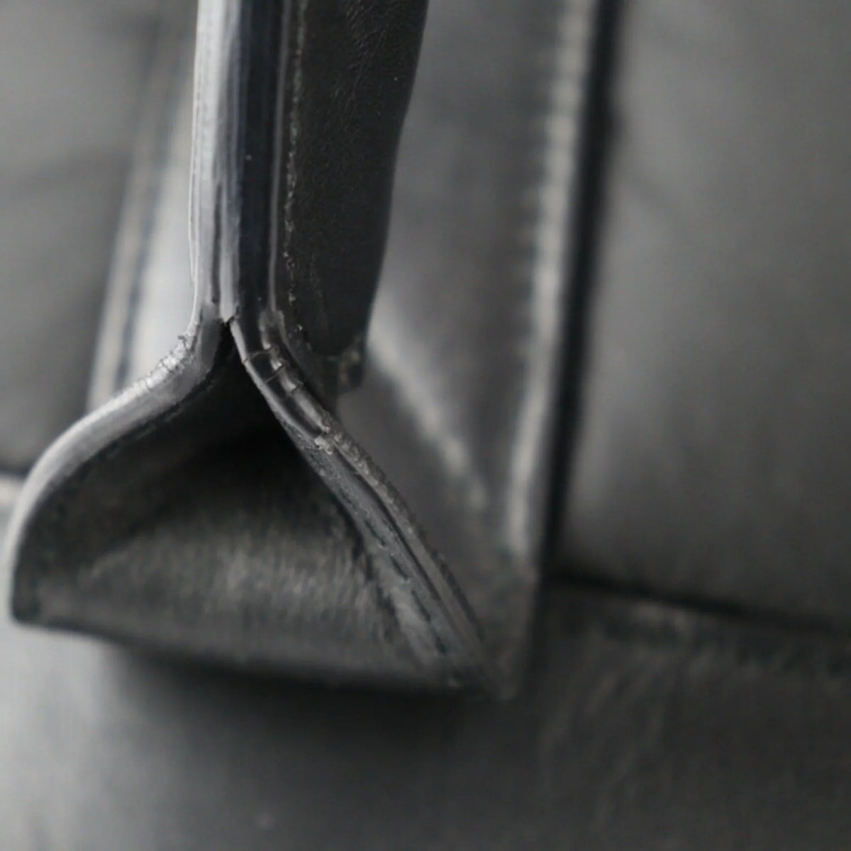 Pre-Owned BALENCIAGA Balenciaga Kabas S tote bag 363425 nylon leather charcoal silver metal fittings (Good)