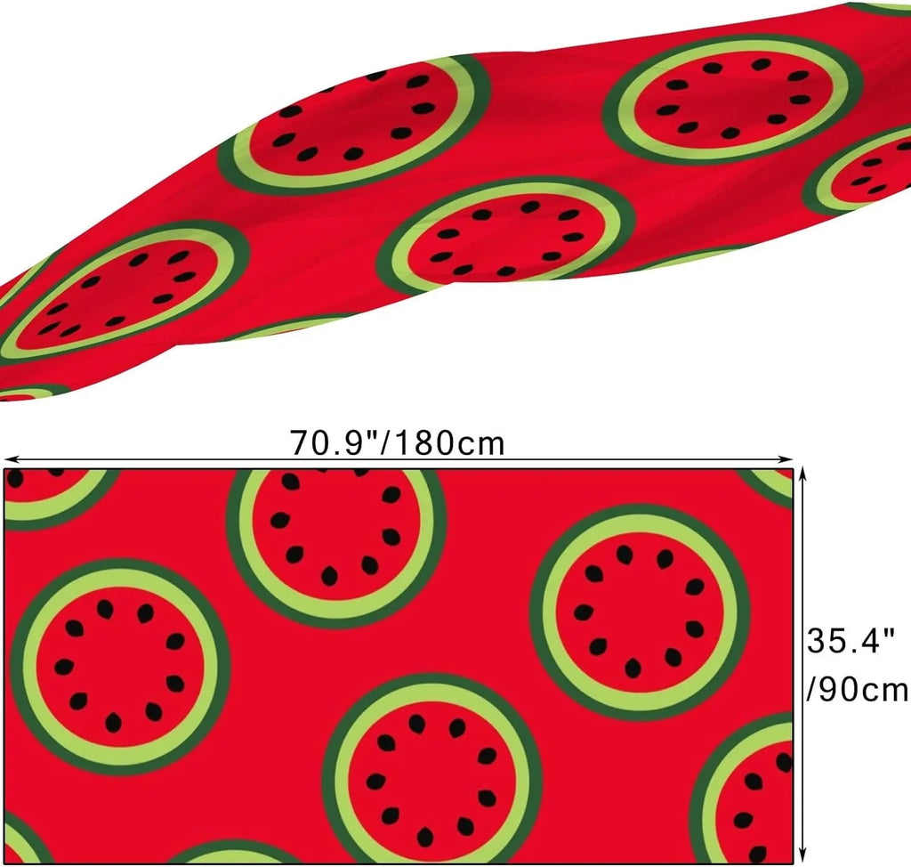 Hyjoy Watermelons Pattern Long Silk Neck Scarf Lightweight Shawl Wrap Scarves for Women Girls