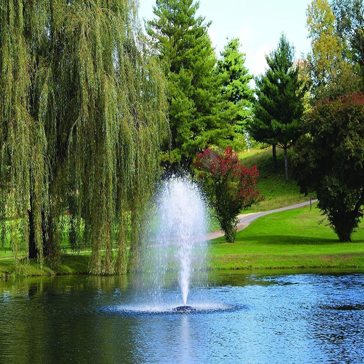 Kasco 1  J Series Decorative Fountain - 120V with 50 Ft Electric Power Cord | water feature and Lake Fountain | Efficient water feature Aerator Outdoor Fountain dark