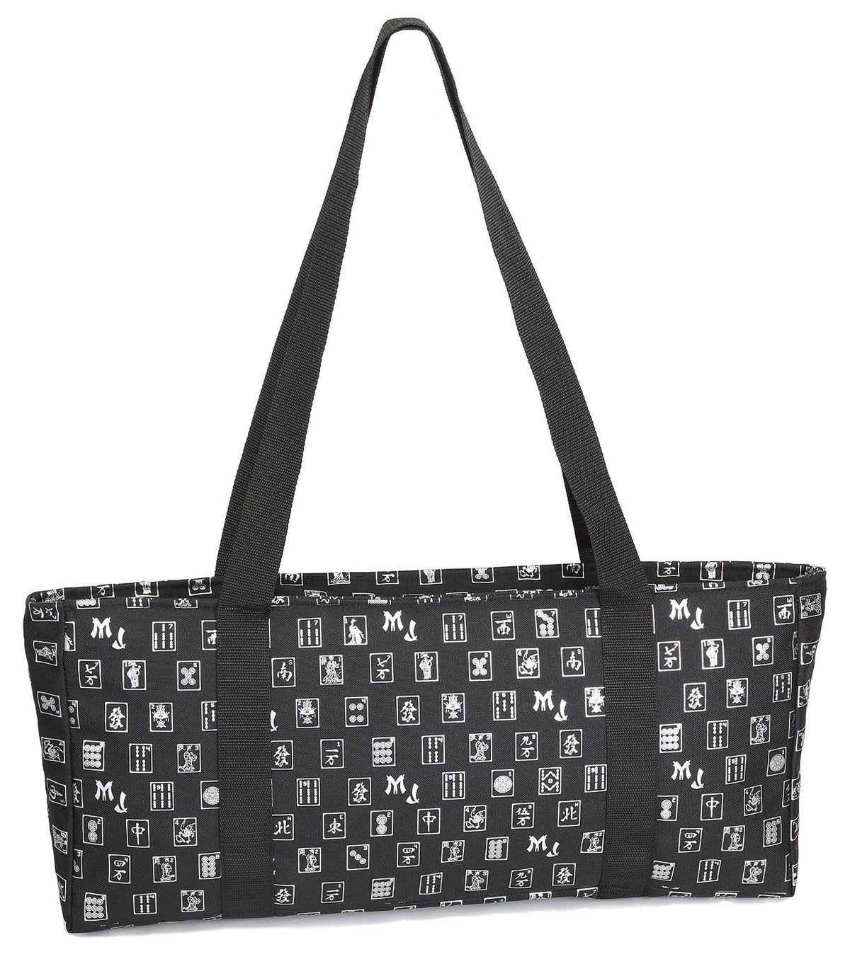 Mah Jongg Direct charcoal & Silver MJ Designer Logo Soft Replacement Case, includes two matching wraps and a bonus bag, (Replacement Soft Case Only - tiles, trays, racks and pushers not included)