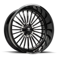 LUXXX HD FORGED LHD PRO 6 WARHOG 24X14 6X139.7 -76ET 125CB GLOSS ebony MILLED WHEEL