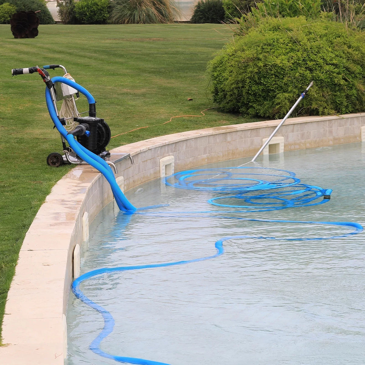 Backwash Hose 2" Dia 25ft 0.3MPa High Pressure polyvinyl chloride Reinforced Discharge Hoses for Swimming Pool