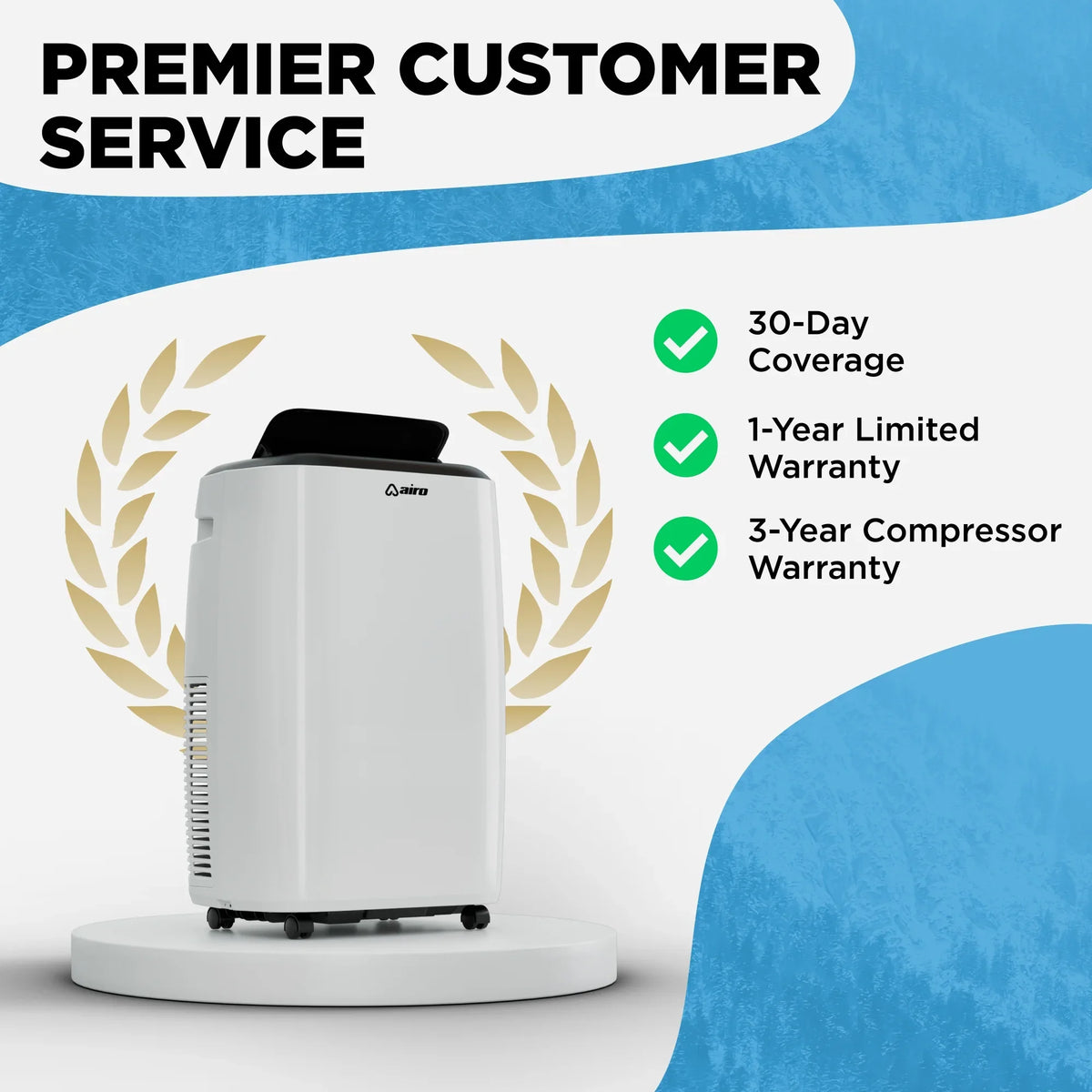 Airo Comfort Portable Air Conditioner 8000 BTU (12000 BTU ASHRAE), Standing AC Unit with DIY Window Kit
