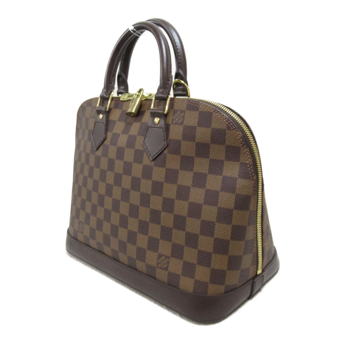Pre-Owned LOUIS VUITTON Alma handbag Brown Ebene Damier plastic coated canvas N51131 (Good)