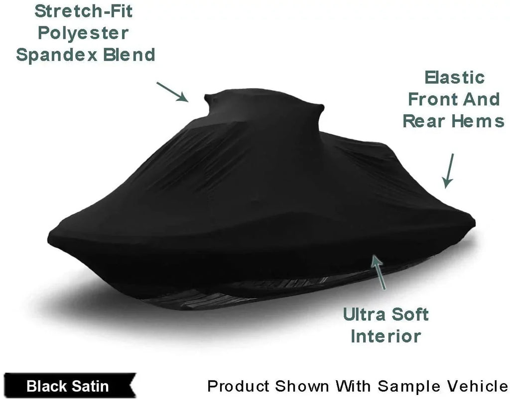 Indoor Jet Ski Cover for SEA DOO GTI 2006-2007 - ebony Satin - Ultra Soft & Stretchy - Protects from Dust & Dings Inside! Includes Storage Bag - Indoor ONLY