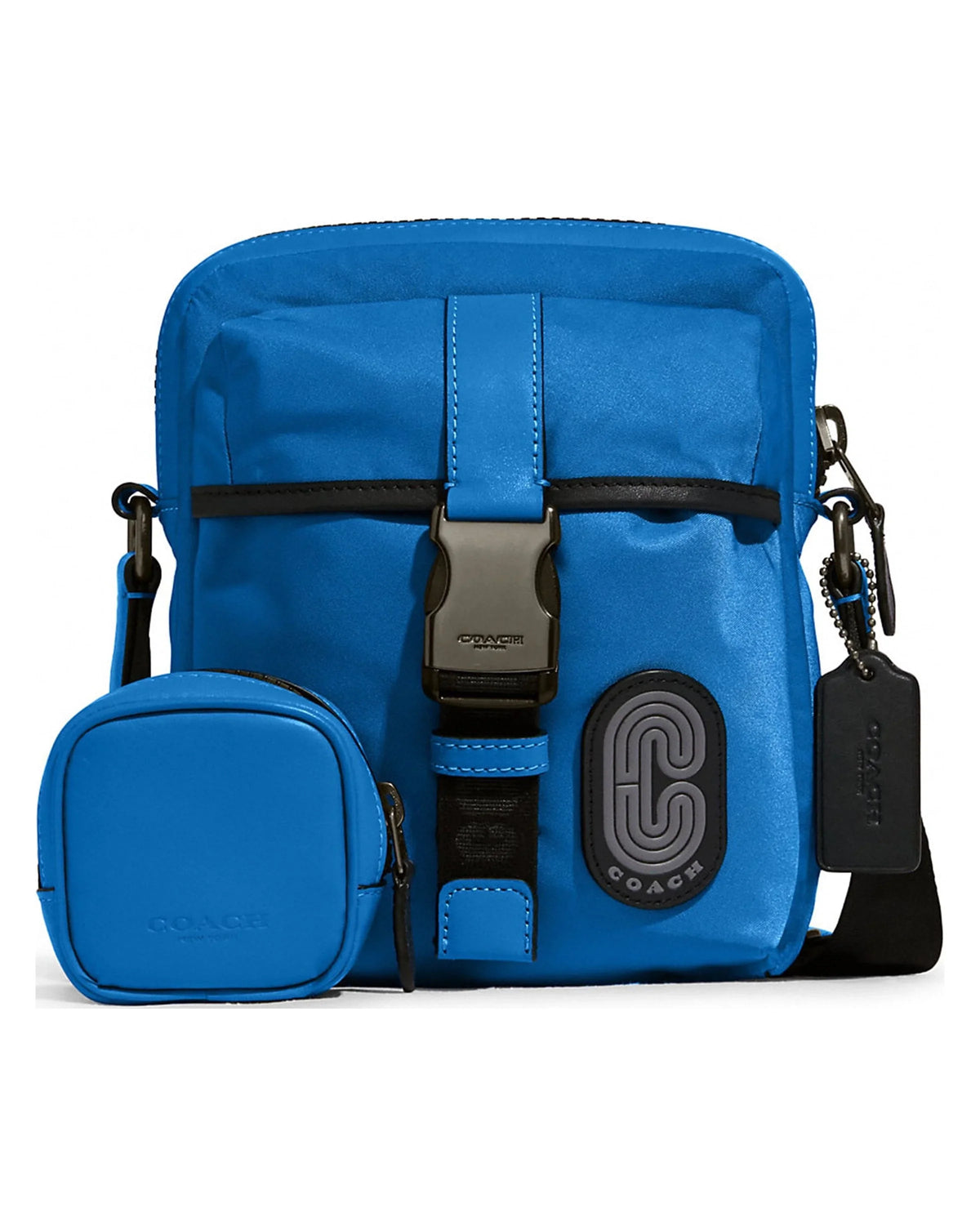 Coach Men's Max Nylon Crossbody Bag (Bright Blue)