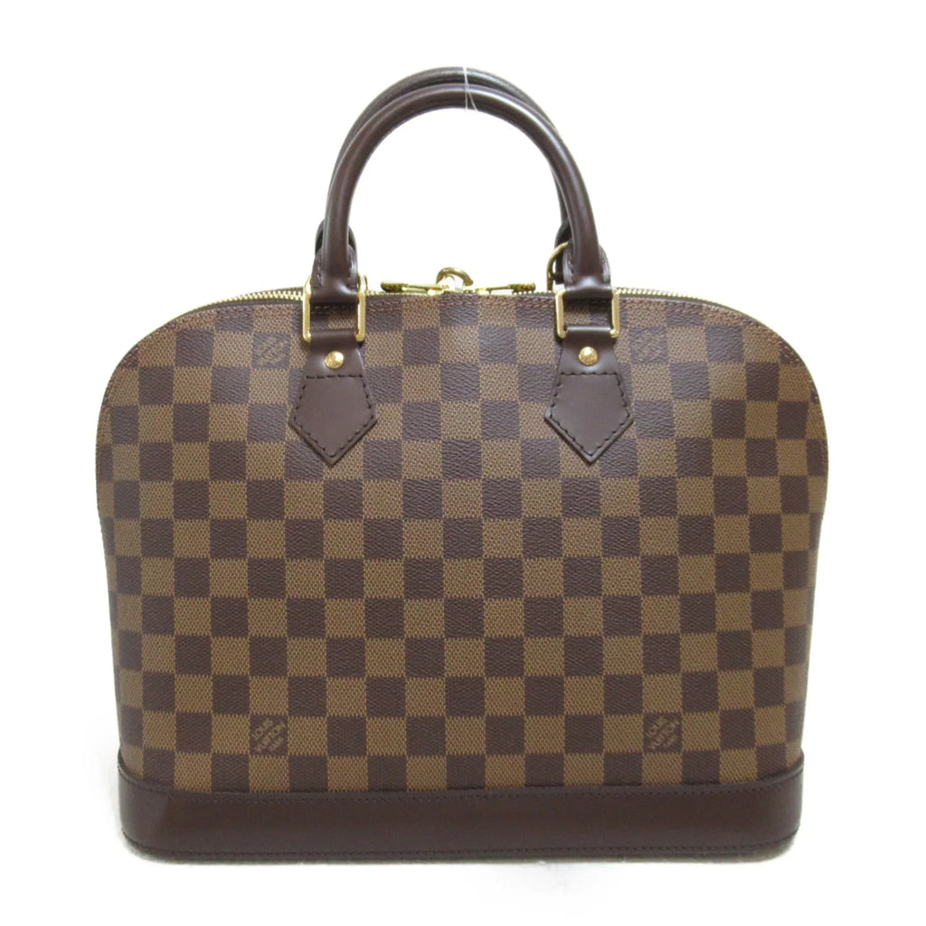 Pre-Owned LOUIS VUITTON Alma handbag Brown Ebene Damier plastic coated canvas N51131 (Good)
