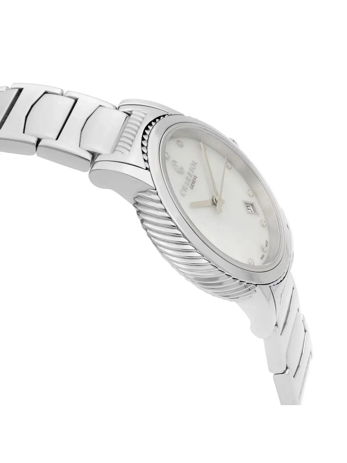 Charriol Parisii Steel Diamond White MOP Dial Quartz Ladies Watch P33S2.920.001