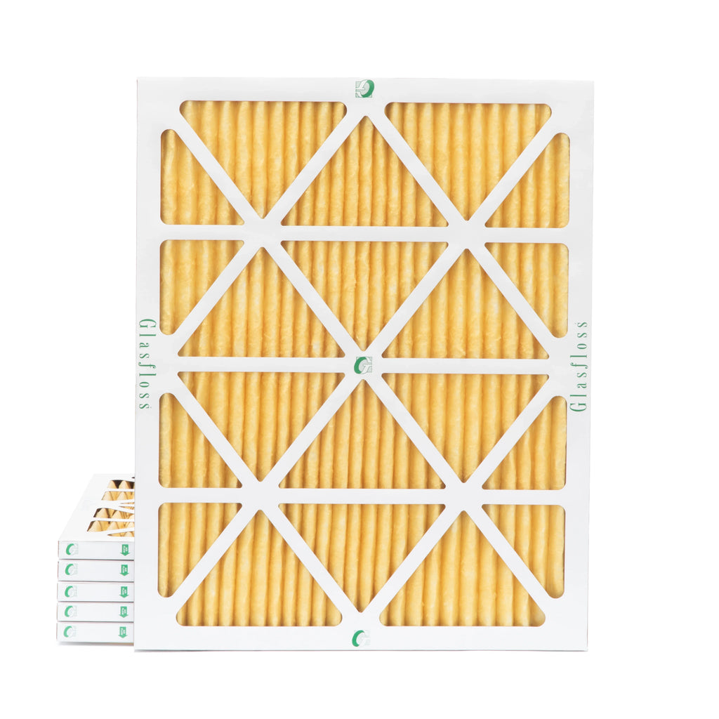 Actual Size: 13-1/2 x 19-1/2 x 7/8. 6 Pack of 14x20x1 MERV 11 Pleated Air Filters by Glasfloss