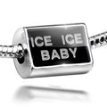 Neonblond Charm Ice Ice Baby Clear Ice Cubes on ebony 925 Sterling Silver Bead