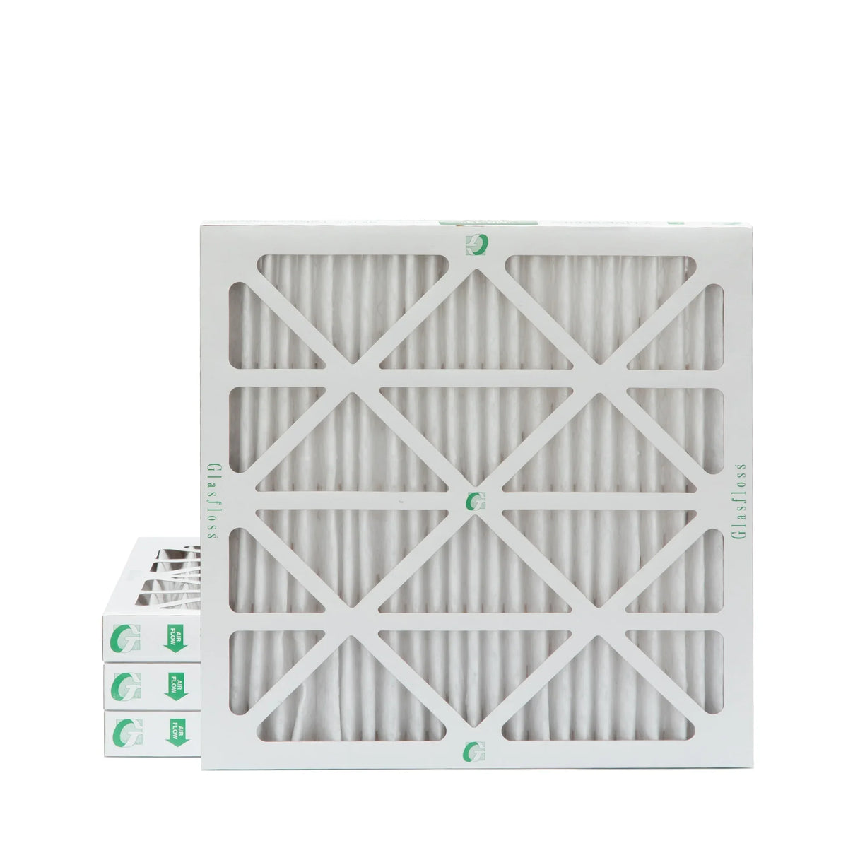 Exact Size: 15-1/2 x 15-1/2 x 1-3/4. Box of 4. Glasfloss ZL 16x16x2 MERV 10 Pleated AC Furnace Air Filters