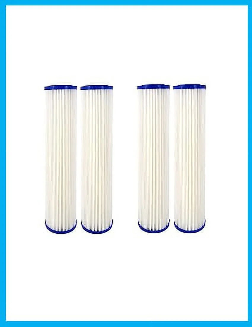 Compatible to Watts Pack of 4 Filter (WPC0.35-975) 9.75"X2.75" 0.35 Micron Pleated Sediment Filters