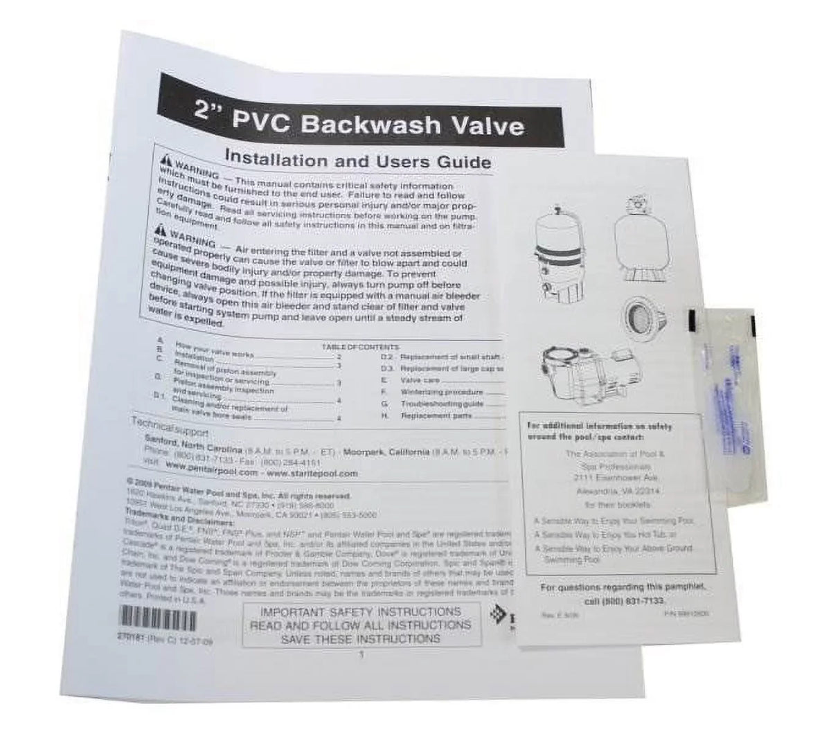 Pentair 263064 2 25mm plastic Slide Pump Backwash Valve for Side Mount Sand/DE Filters
