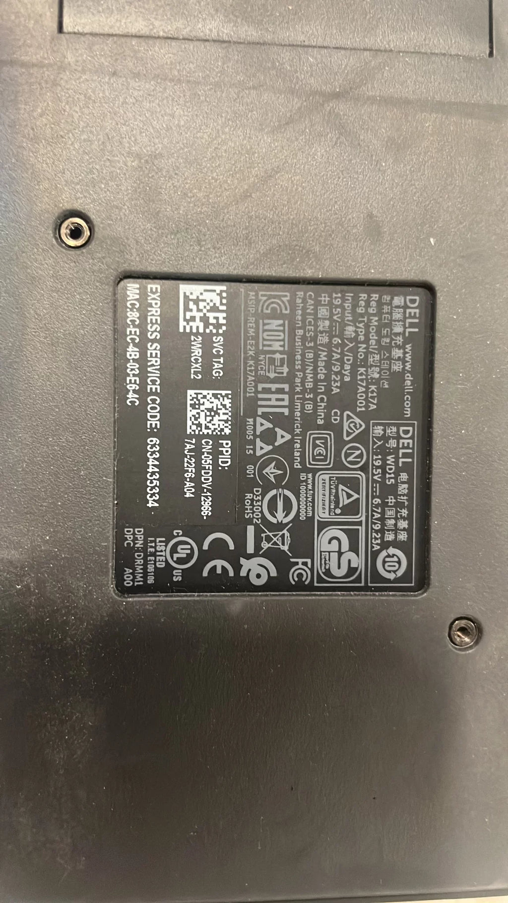 Restored  WD15 Dock JDV23 (Refurbished)