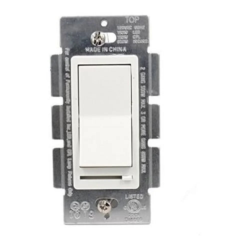 LED Wall Dimmer Switch For LED Lights,Three Way & Single Pole,150W LED And CFL Compatible, 600W Incandescent, Rocker Switch & Slide Dimmer, No Neutral Wire Required, 120V, 3 Pack