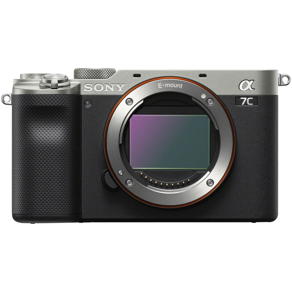 a7C Mirrorless Full Frame Camera Body +  FE 35mm F1.4 GM G Master Lens SEL35F14GM Silver ILCE7C/S Bundle with Deco Gear Photography Backpack Case + Microphone + LED + Monopod and Accessories