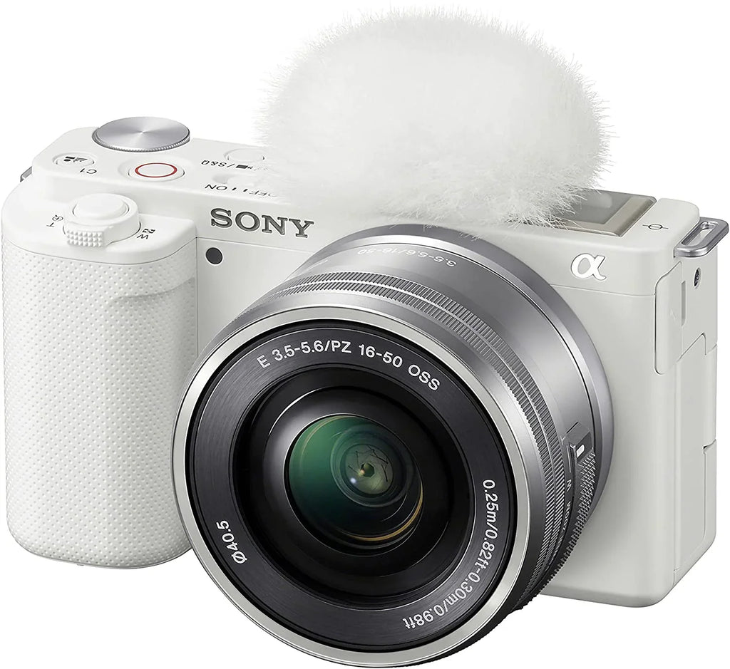 ILCZVE10LW Alpha ZV-E10 - APS-C Interchangeable Lens Mirrorless Vlog Camera Kit - White