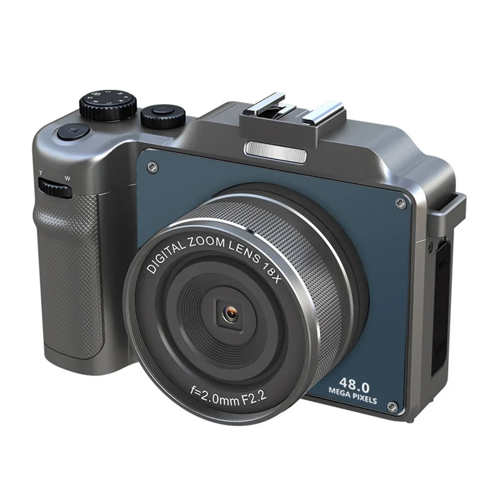 Spirastell Digital Camera,Battery Camera Mount 48MP Dual Lenses Portable Camera 4K Auto Mount 1/4in 48MP 4K Video Camera Dual Lenses 18X  Dete Lanya QISUO camera 3.0-1 inch Festival