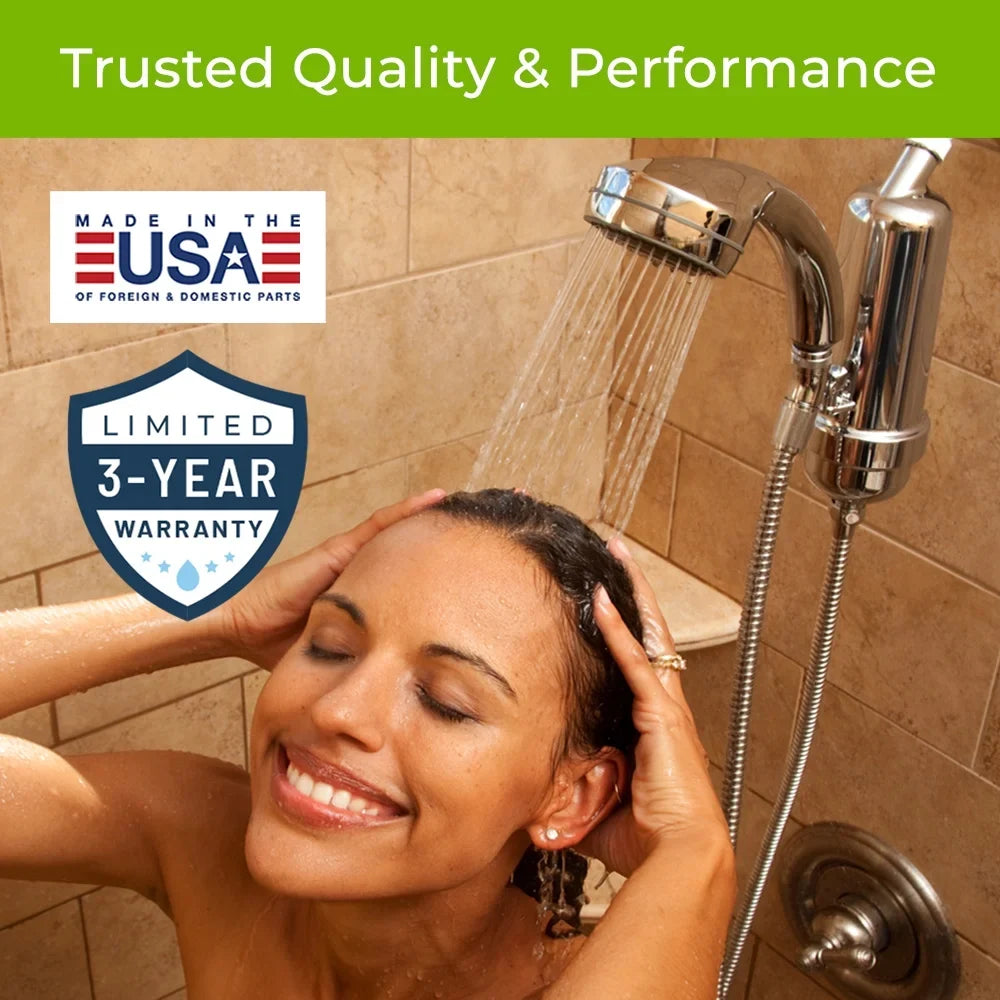 Capacity. WaterChef Premium Shower Filter System SF-7C with Deluxe Handheld Wand (Chrome), Certified for 96.6% Chlorine Reduction, 10,000 Gal