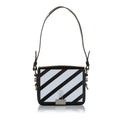 Pre-Owned Authenticated Off-White Binder Clip Crossbody Bag Calf Leather charcoal Unisex (Good)