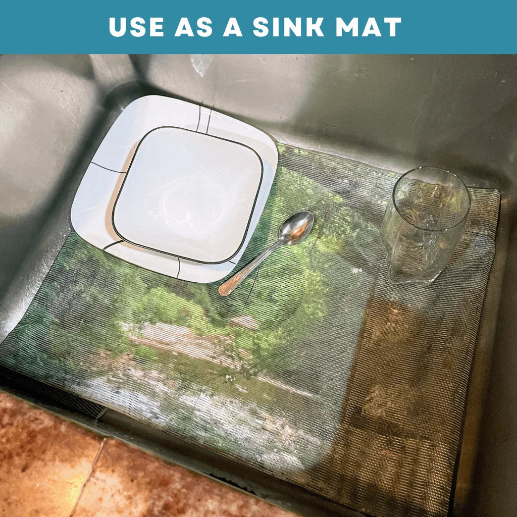 Design: Single Sunshine Stream 30" x 20"  SK1-SS. Sink Out of Sight- Home Decor Kitchen Sink Cover, Hot/Cold Liquids and Debris Pass Through Cover, adjustable, 2 sizes
