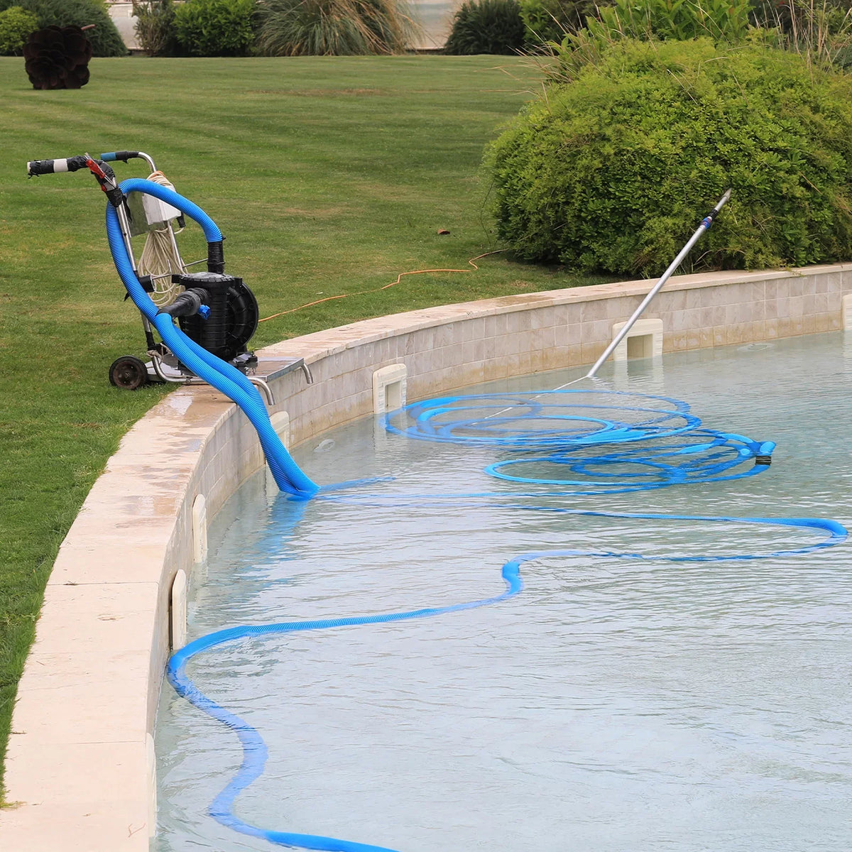 Lightweight Backwash Hose Lay Flat Reinforced Discharge plastic Hose 4" ID 49ft for Swimming Pool