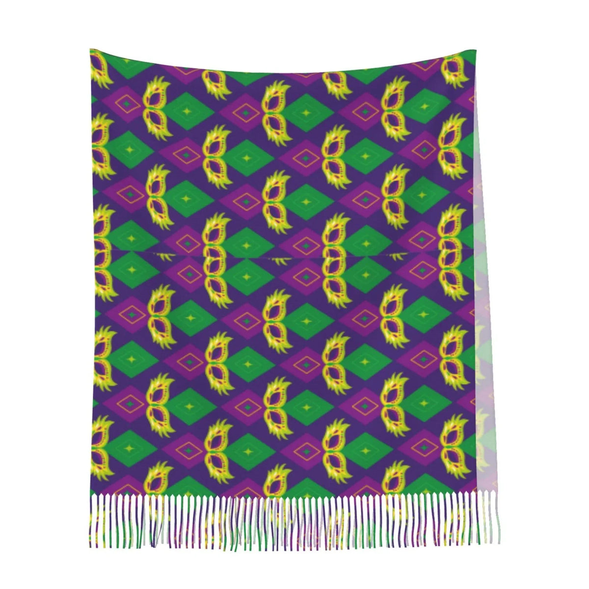 Bingfone Soft Cashmere Feel Scarf For Women Elegant Art Print Winter Warm Scarves Large Shawl Wrap Gifts- Mardi Gras Carnival3
