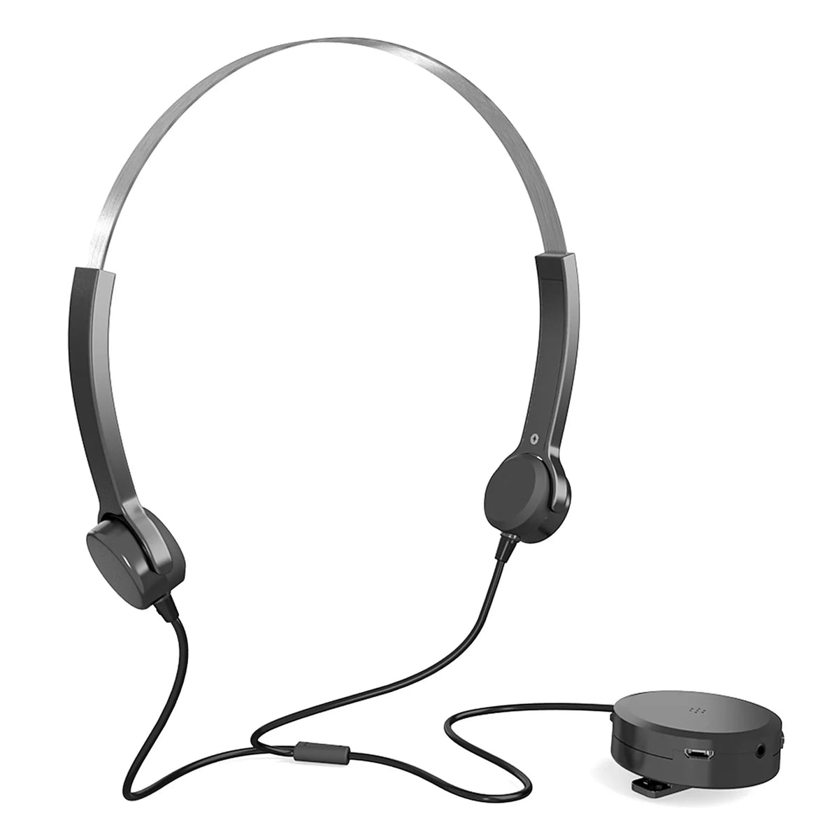 Bone Conduction Headsets Wired Headphones Sound Pick-up AUX IN ebony