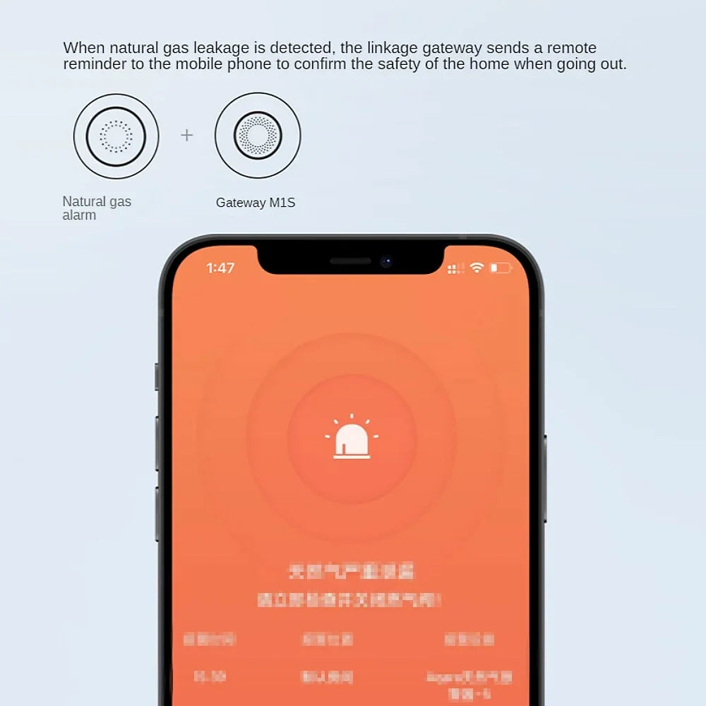Aqara Smart Natural Gas Detector Zigbee Gas Leak Alarm Intelligent Linkage Smart Home Security