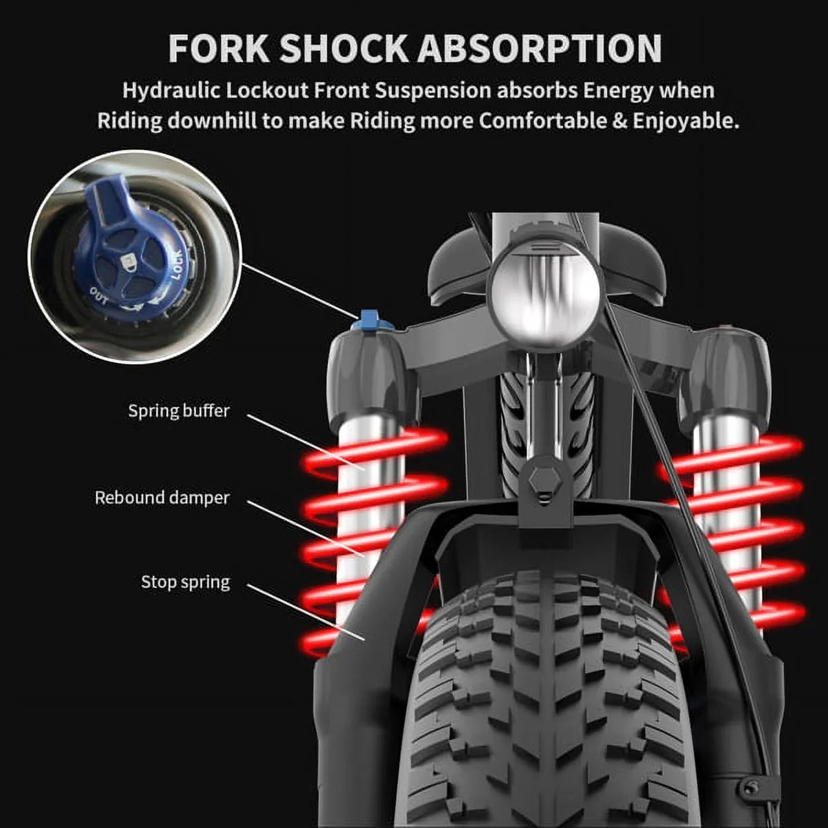 Electric Mountain Bike. AOSTIRMOTOR Hot Fat Tire Adults Electric Bicycle 26 In