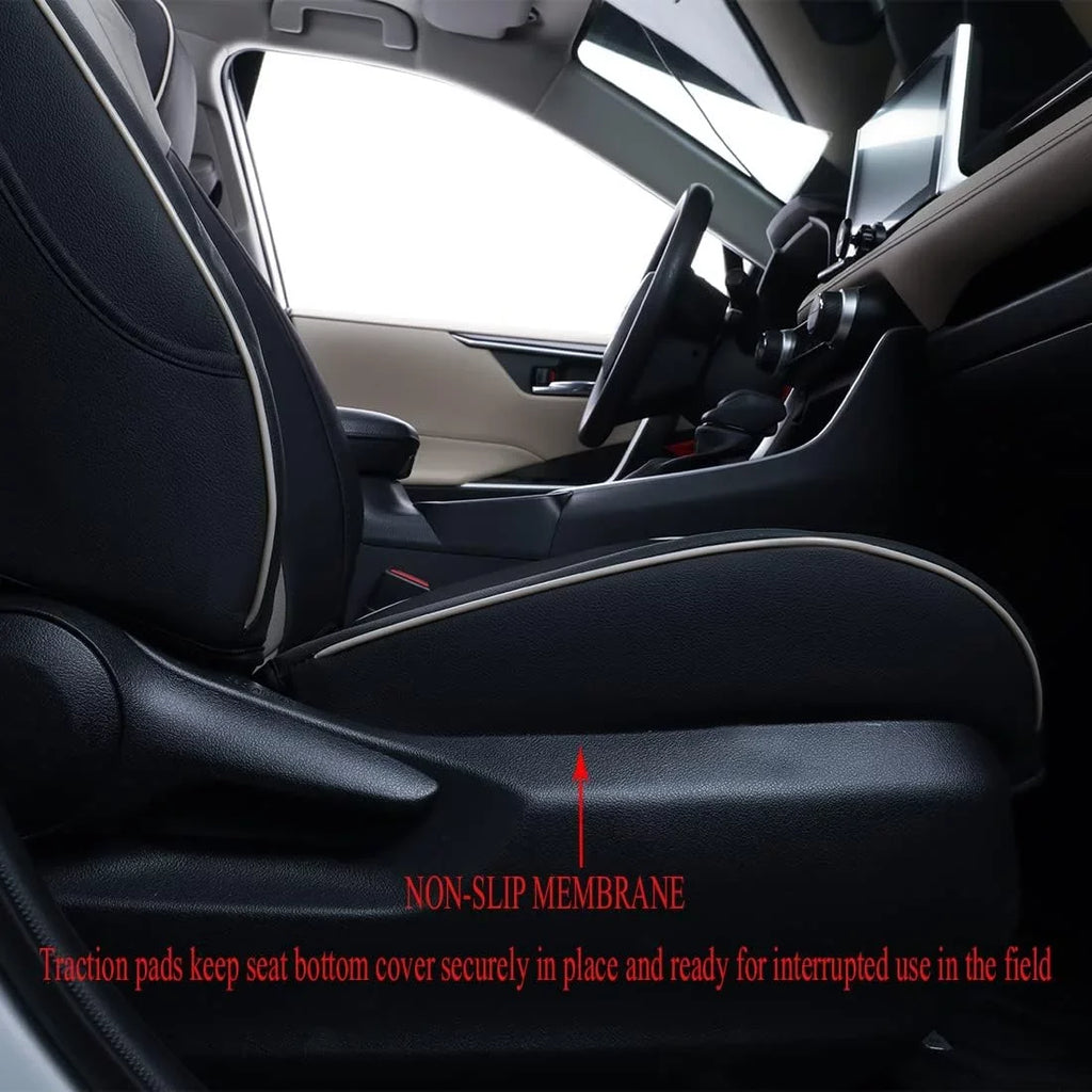 EKR Custom Fit RAV4 Car Seat Cover for  RAV4 Prime,2022 2023 SE Hybrid,XSE Hybrid 2019 2020 2021 2022 2023-Full Set,Leather (dark/Gray)