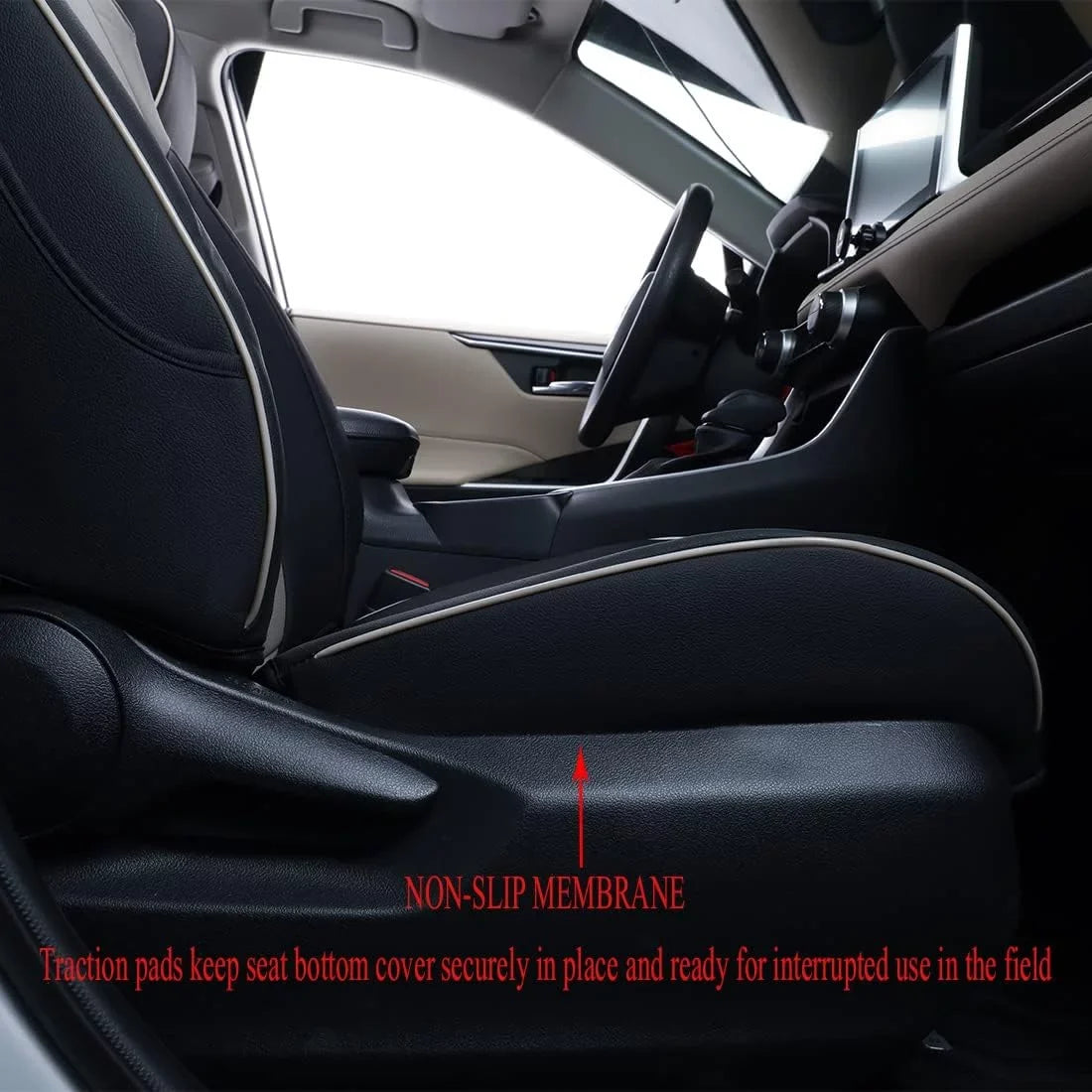 EKR Custom Fit RAV4 Car Seat Cover for  RAV4 Prime,2022 2023 SE Hybrid,XSE Hybrid 2019 2020 2021 2022 2023-Full Set,Leather (dark/Gray)