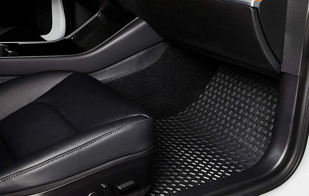 TOUGHPRO Cargo/Trunk Mats Accessories Compatible with Tesla Model Y 7 Seater 3rd Row Down All Weather Heavy Duty Custom Fit dark Rubber 2022