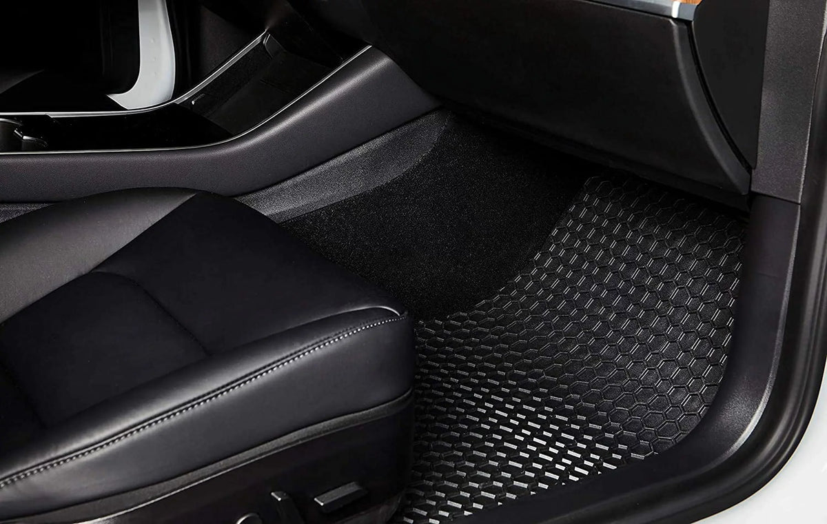 TOUGHPRO Cargo/Trunk Mats Accessories Compatible with Tesla Model Y 7 Seater 3rd Row Down All Weather Heavy Duty Custom Fit dark Rubber 2022