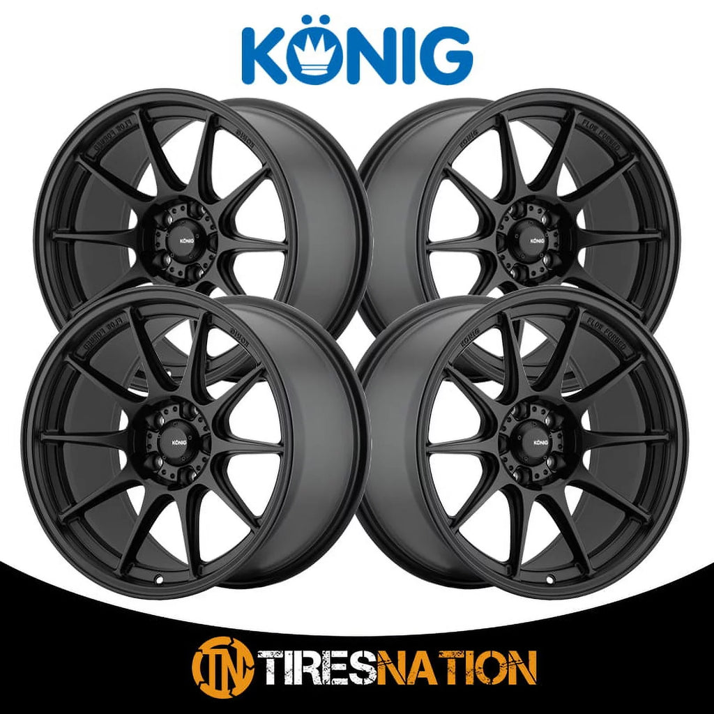 Konig 57B Dekagram 16x8 4x100 +35et Semi-Matte charcoal Wheel