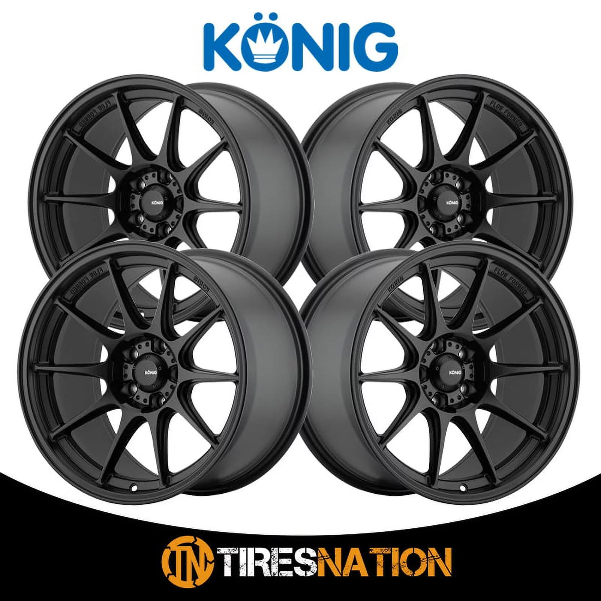 Konig 57B Dekagram 16x8 4x100 +35et Semi-Matte charcoal Wheel