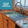 Design: Single Sunshine Stream 30" x 20"  SK1-SS. Sink Out of Sight- Home Decor Kitchen Sink Cover, Hot/Cold Liquids and Debris Pass Through Cover, adjustable, 2 sizes