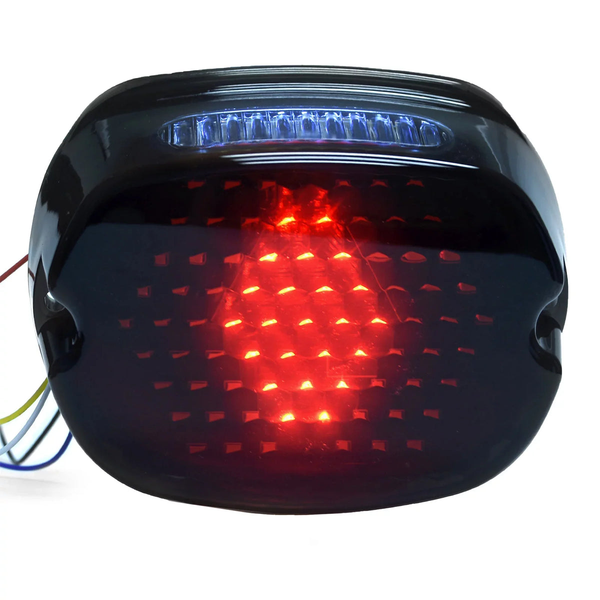 Krator Low Profile Smoke LED Tail Light Turn Signals Brake Light Running Light Compatible with Harley Davidson Ultra Classic Electra Glide CVO FLHTCUSE 2006-2013 - Fits Most 6-1/4" Round Headlights
