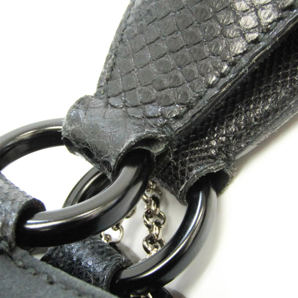 Pre-Owned Cartier Marcello Water Snake L1000928 Women's Suede,Leather Handbag,Shoulder Bag dark (Good)