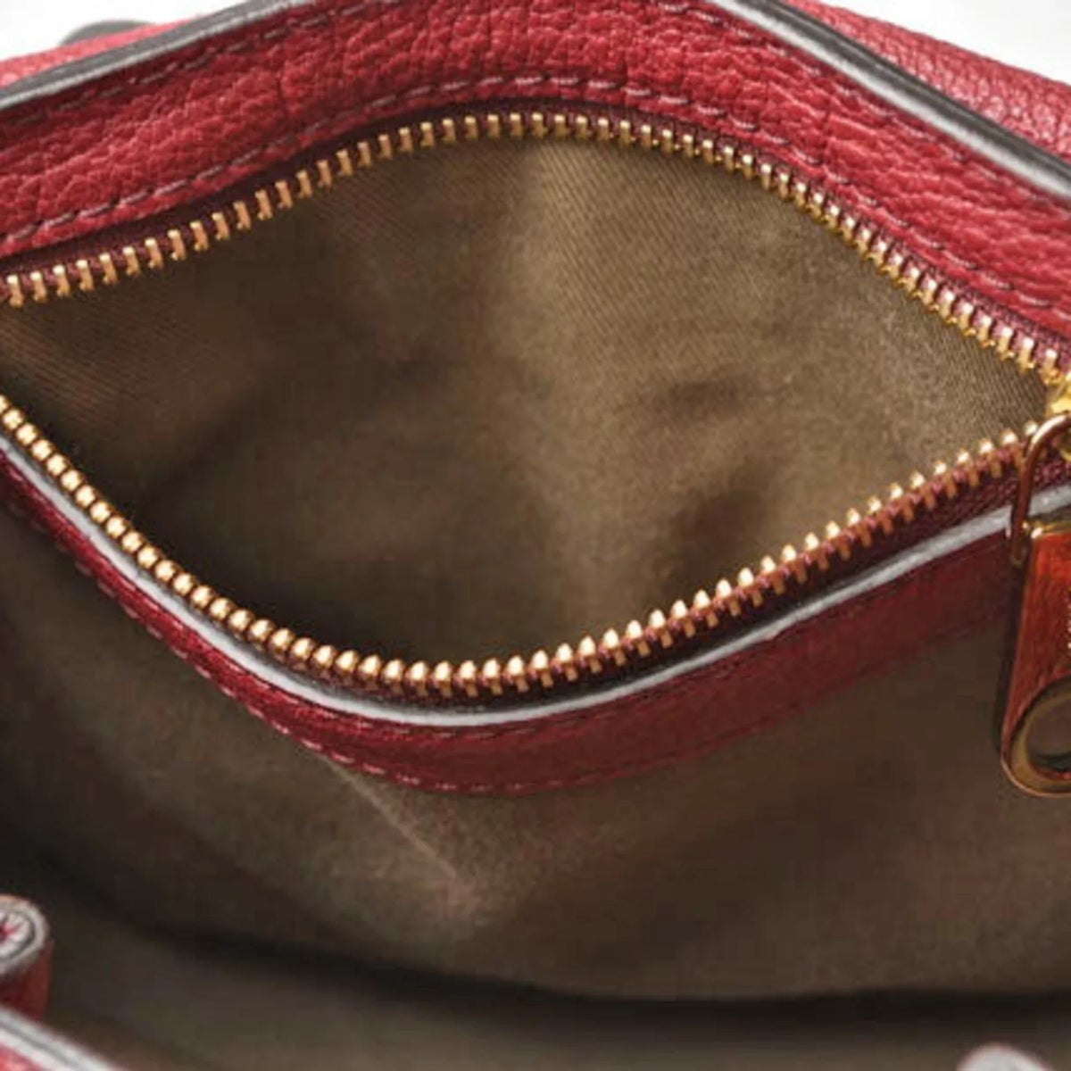 Pre-Owned Chloé Chloe handbag shoulder bag 2way ELISIE Elsie leather Bordeaux (Good)