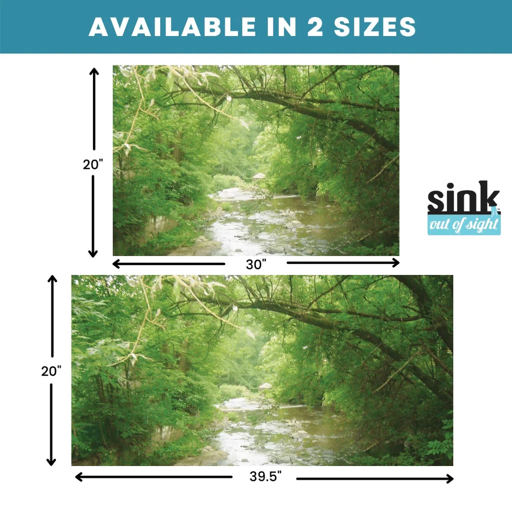 Design: Single Sunshine Stream 30" x 20"  SK1-SS. Sink Out of Sight- Home Decor Kitchen Sink Cover, Hot/Cold Liquids and Debris Pass Through Cover, adjustable, 2 sizes