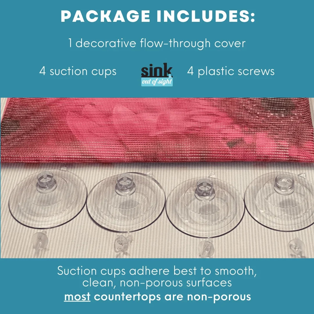 Design: Single Sunshine Stream 30" x 20"  SK1-SS. Sink Out of Sight- Home Decor Kitchen Sink Cover, Hot/Cold Liquids and Debris Pass Through Cover, adjustable, 2 sizes