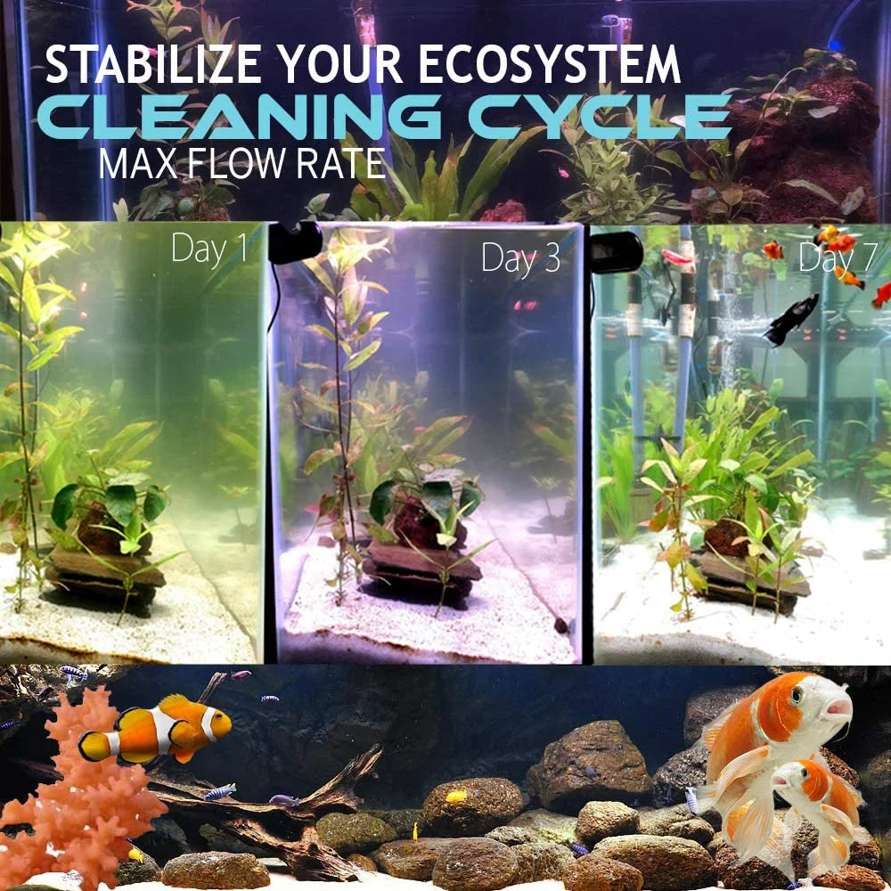 Oxyful 18W UV Ultraviolet 14" Algae Bacteria Virus Sterilizer Light Clarifier Lamp Filter for Aquarium Koi lake Fish Tank