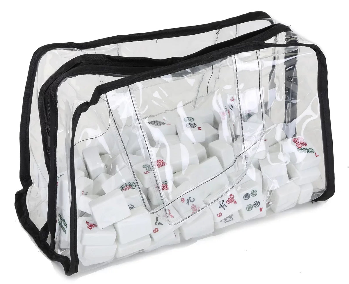 Mah Jongg Direct charcoal & Silver MJ Designer Logo Soft Replacement Case, includes two matching wraps and a bonus bag, (Replacement Soft Case Only - tiles, trays, racks and pushers not included)