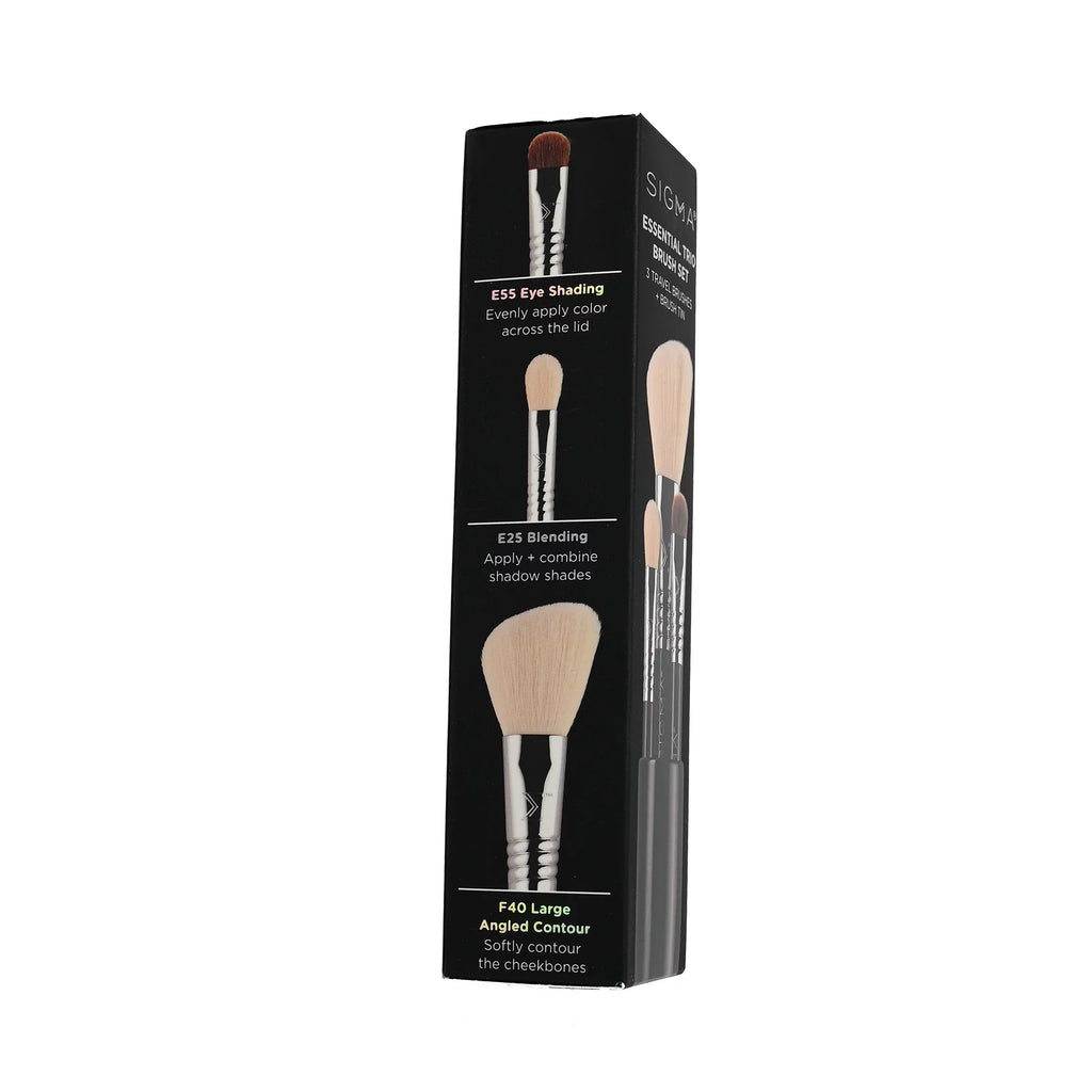 Sigma Beauty ETBS01 - Essential Trio Brush Set - ebony