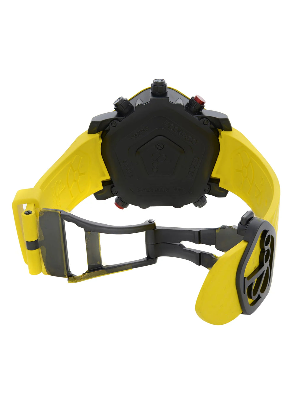 Ghost Steel Carbon Bezel Yellow Quartz Watch GH100.11.NS.PC.ANH4D. Jacob & Co