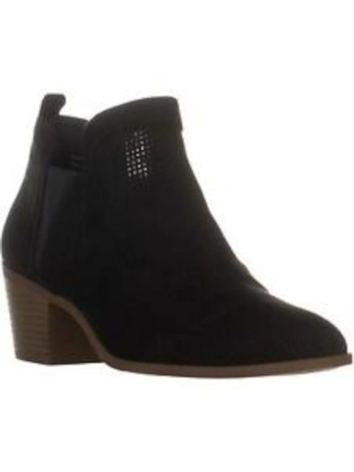 STYLE & COMPANY Womens dark Stretch Gore Perforated Padded Myrrah Almond Toe Block Heel Booties 9 M