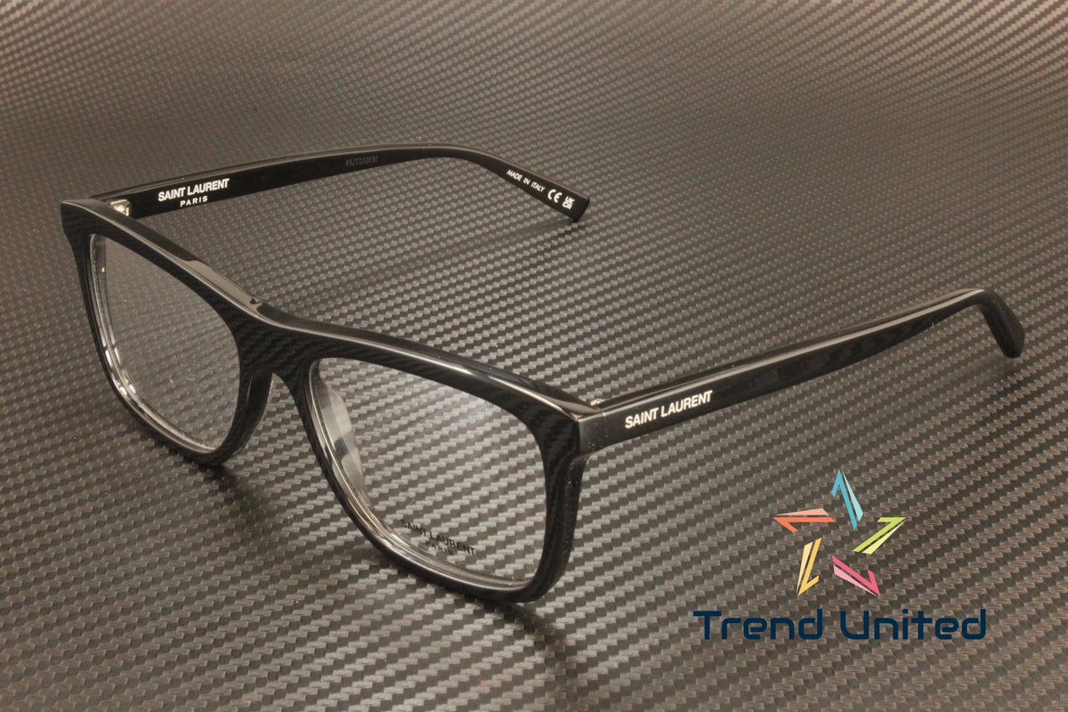 SAINT LAURENT SL 481 001 Rectangular Squared charcoal 55 mm Men's Eyeglasses